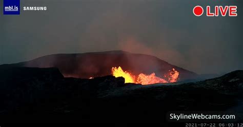 webcam iceland volcano|Webcams from the eruption site